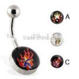 Logo Belly Button Ring,belly Ring,body Piercing Jewelry
