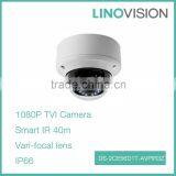 HD1080P 2MP Motorized VF Vandal Proof 40m Smart IR Dome TVI Camera