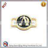 Gold Jewelry Tag Metal Charm For Shoe Lace