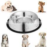 Anti skid Dog Bowl Side Embossed