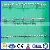 zinc coated wire fence with barbs