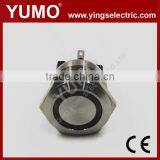 Hot Sale LA19AJS ROHS 19mm Flat Round With Ring LED IP65 Momentary Alternate Pin Terminal 5A/250VAC 5 Pin Push Button Switch thumbnail-5