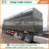 Factory Direct 3 Axles Stake Semi Trailer With Fence for Livestock / Beast / Cattle Transportation thumbnail-3