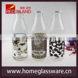 Wholesale 1L Glass Milk Bottle With Printings thumbnail-4