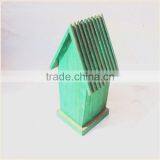 Custom Small House Shaped Decorative Wooden Bird Houses Prefabricated Wood Houses thumbnail-3