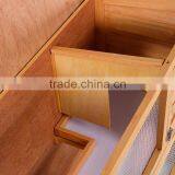 Small Wooden Animal House 2-Story Rabbit Hutch Poultry Cage thumbnail-2
