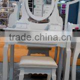 Cheaper White Vanity Dresser + Hocker/ White Dressing Table With Hocker /wood Dressing Table in Weiss thumbnail-1