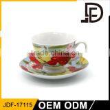 2017 NEW OEM Certificated Ceramic Cup and Saucer,customized High Quality Tea Set, Factory Direct Coffee Set thumbnail-2