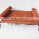 RH-4736 Metal Frame Scroll Rmovable Zippered Covers Comfort Pet Safa Dog Bed thumbnail-4