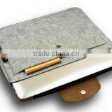 Grey Durable Travel Portable Lightweight Felt Laptop Bag thumbnail-2