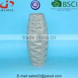 Stylish Wave Textured Design Glazed Grey Ceramic Vase for Decoration thumbnail-3