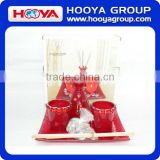 Elegant Aromatherapy Set Colored Candle Glass Jars