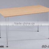 Metal Leg Glass Table Modern Dining Room Set thumbnail-5