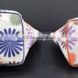 Flora Print Jute Beach Bag With Twisted Rope Handle & With Top Zip Closure thumbnail-5