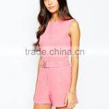 2015 Fashionable Hot Sale OEM Customized D-Ring Belted Women Romper thumbnail-1