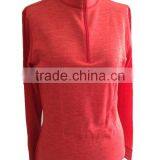 Merino Tencel Thermal Zip Top Underwear of Women Thermal Clothing Suit thumbnail-1