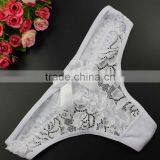 Stock Women Bowknot Sey G-String Thongs Fashion Intimates Briefs Women Lace Underwear Breathable Lingerie Summer Style Girls Pan thumbnail-1