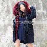 CX-G-P-12E 2017 Fashion Real Fox Fur Inside Women Clothes Coat Fur Parka thumbnail-3