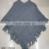 New Designer Grey Sequin Glitter Knitted Shawl for Winter thumbnail-1
