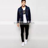2016 New Fashion Denim Hoody Jacket for Men Customized Design thumbnail-4