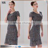 Fashionable Ladies Crochet Popular Long Black Evening Party Dress thumbnail-3