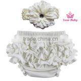 Comfort Toddler Girls Lace Ruffle Shorts Pant 6-18M Bloomers Nappy Cover Tutu Shorts Bottoms LBS5052502 thumbnail-3