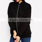 High Quality Stand Collar Long Sleeve Jersey Fleece Jacket for Women thumbnail-4