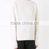 Wholesale Custom Winter/Autumn Cream High Neck Men Woolen Sweater Design thumbnail-2
