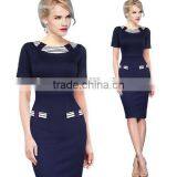 Hot Sale Popular Bodycon Dresses 2016 Short Sleeveless Two Pockets For Wholesale thumbnail-1