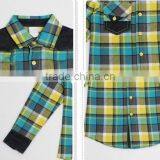 100% Cotton Fashion Long Sleeve Yarn Dyed Check Shirts for Boys With One Pocket thumbnail-2