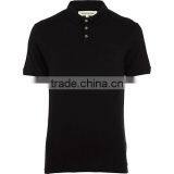 Black Plain Polo t Shirts Men for Printing thumbnail-1