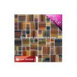 Grey Color Hand Drawing Tiles Strip Glass Mosaic thumbnail-3