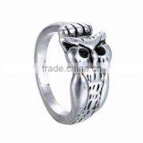 Silver Bronze Plated Owl Knuckle Ring Animal Open Mouth Unisex Rings thumbnail-3