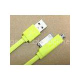 Colorful 30 Pin 2 In 1 HTC Micro USB Cable For Samsung / Blackberry Charging
