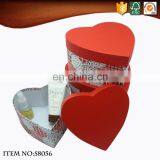 Luxury Nesting Red Heart Shape Paper Gift Box Packaging Box