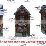 High Quality LED Fiber Optics Light up Christmas Musical Tin Can thumbnail-6