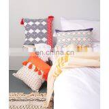 RAWHOUSE Moroccan Pillows Tassel Boho Cotton Square Cushion Cover 18*18 for Chair Sofa Kilim thumbnail-1