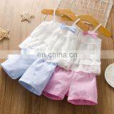 baby's sets 2020 New Girls 2 Pcs Set Hollow Shirt+Shorts Summer Fashion Girls Suits