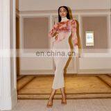 LAITE D2182 2020 Autumn&winter Fashion Contrast Color Printed Women Maxi Dresses Casual Dresses thumbnail-5