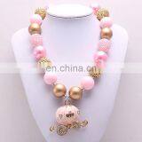 Halloween Kid Chunky Necklace With Pumpkin Carriage Girl Candy Bubble Beads Necklace thumbnail-2