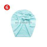 INS Fashion Baby Girls Turban Hat Triple Bows Headwrap Soft Cotton Bowknot Baby Turban With Three Knot Bows thumbnail-6