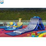 Cheap Commercial Amusement Swimming Pool Six Lane Inflatable Water Slides With Pool thumbnail-5