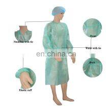Isolation Gown Fabric Disposable Medical Isolation Gown PPE Level 2 Green