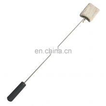 Elderly Aid Extra Long Handle Iron Metal Rubber Coated Toe Washer With 3 Pcs Cotton Covers thumbnail-1