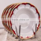 Fine bonechina wave shape dinner plate