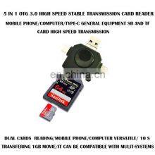 OTG Smart Memory Card Reader High Quanlity All in 1 USB / Android / Type-C / SD / TF External Memory Card Reader thumbnail-2