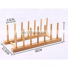 Bamboo Dish Drainer Racks Kitchenware Storage Drain Dish Rack Kitchen Cup Drying Rack thumbnail-2