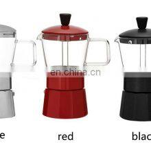 Heat Resistant Double-filtered Silver French Press Coffee Moka Espresso Coffee Pot Maker Coffee Maker thumbnail-2