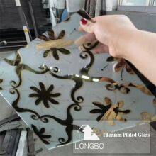 4mm 5mm 6mm Acid Etched Titanium Art Patterned Glass For Decoration Glass thumbnail-5