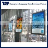 43mm profile super bright led bank light box hangs in windows poster display